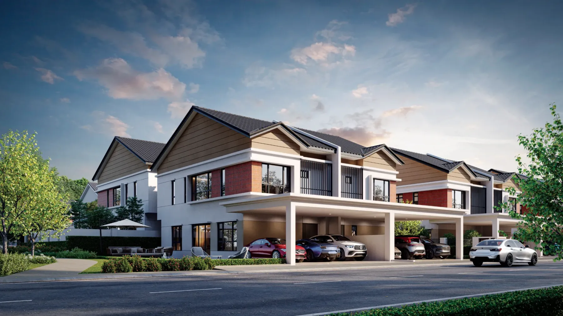Artist's impression of Paramount Embun Hills 2-storey cluster semi-D homes