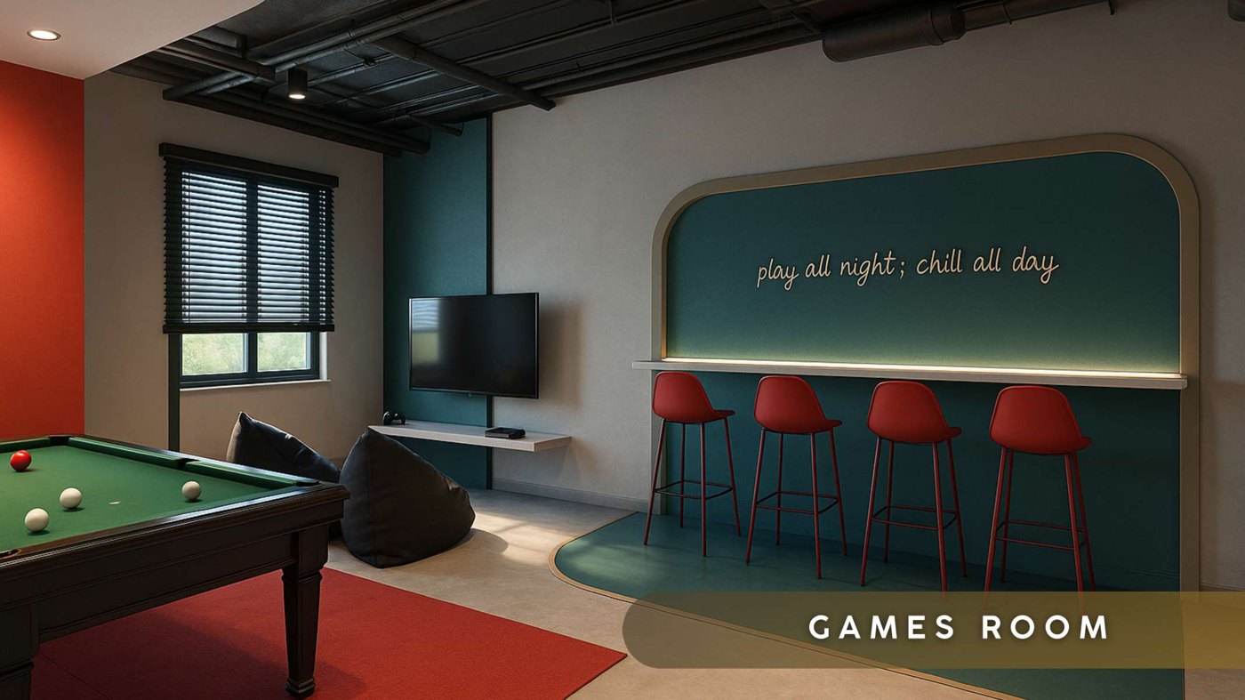 Forescape second games room facility visual