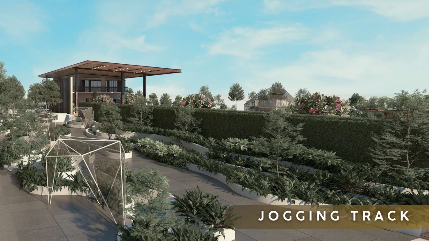 Forescape jogging track facility visual