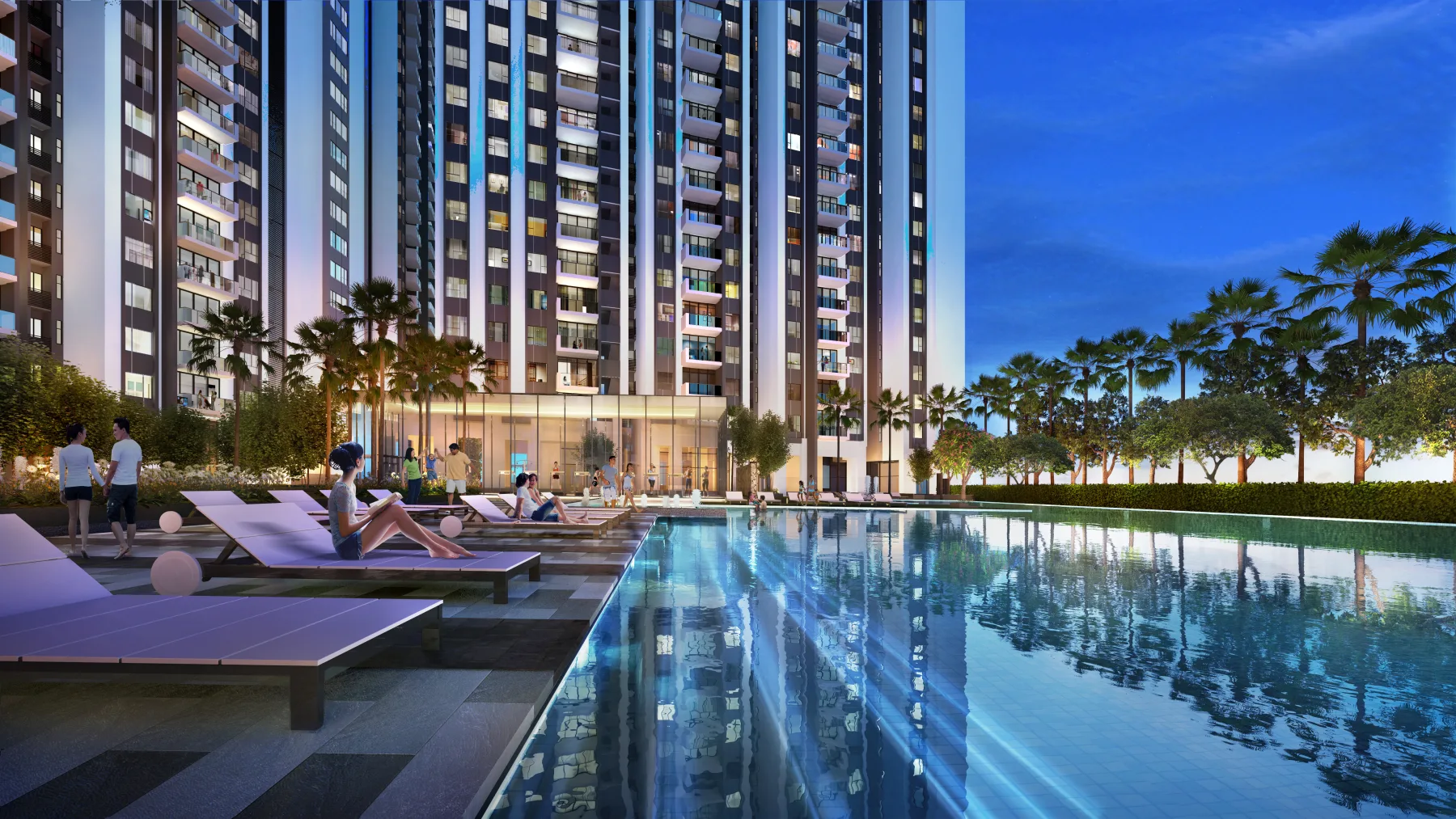 Artist's impression of the Olympic ocean pool at GEM Residences
