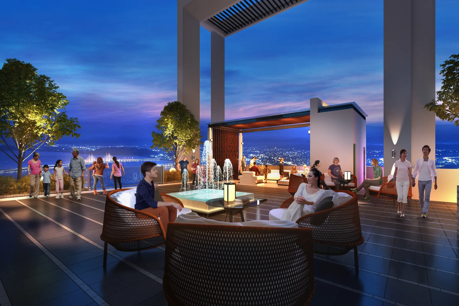Artist's impression of the rooftop viewing pavilion at GEM Residences