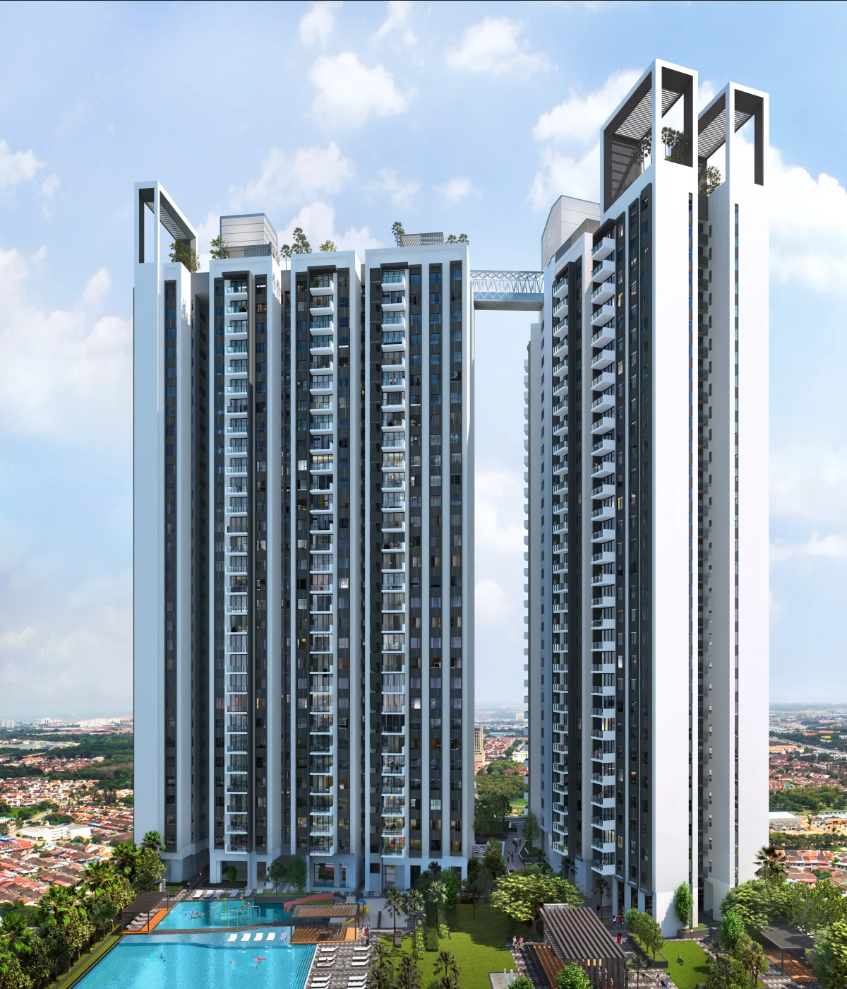 Artist's impression showing the GEM Residences tower architecture