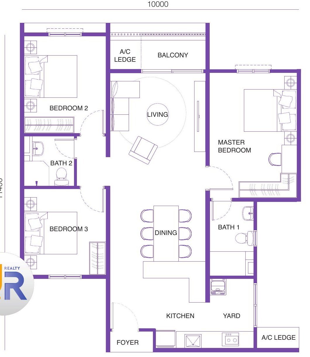 Irama Batu Kawan 1000 sq ft official layout plan