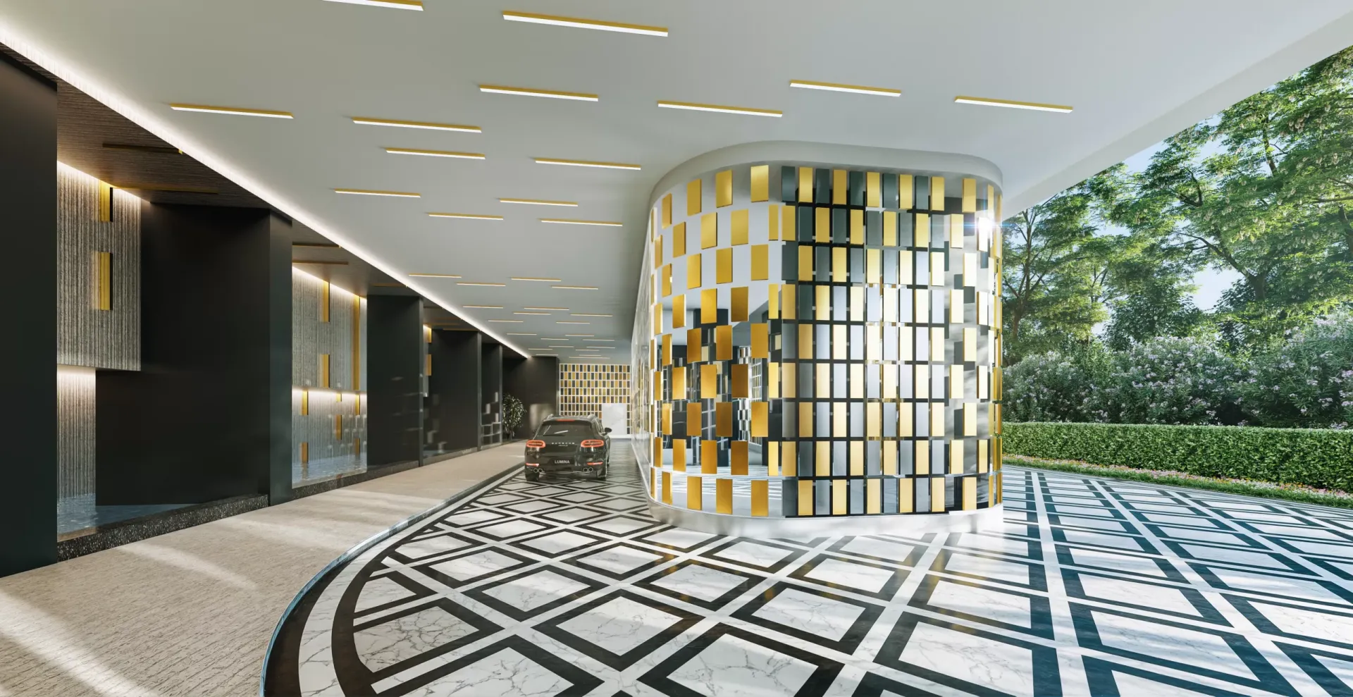 Lumina Residence arrival court artist impression