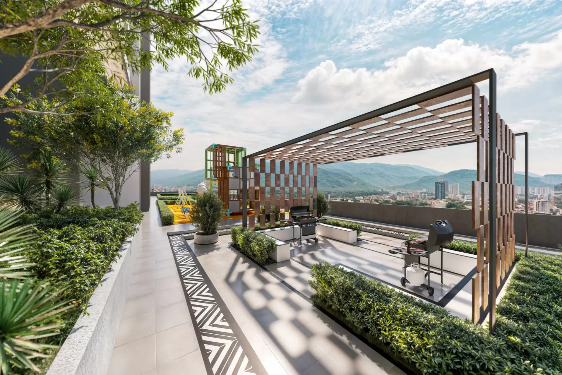 Lumina Residence barbecue pavilion artist impression