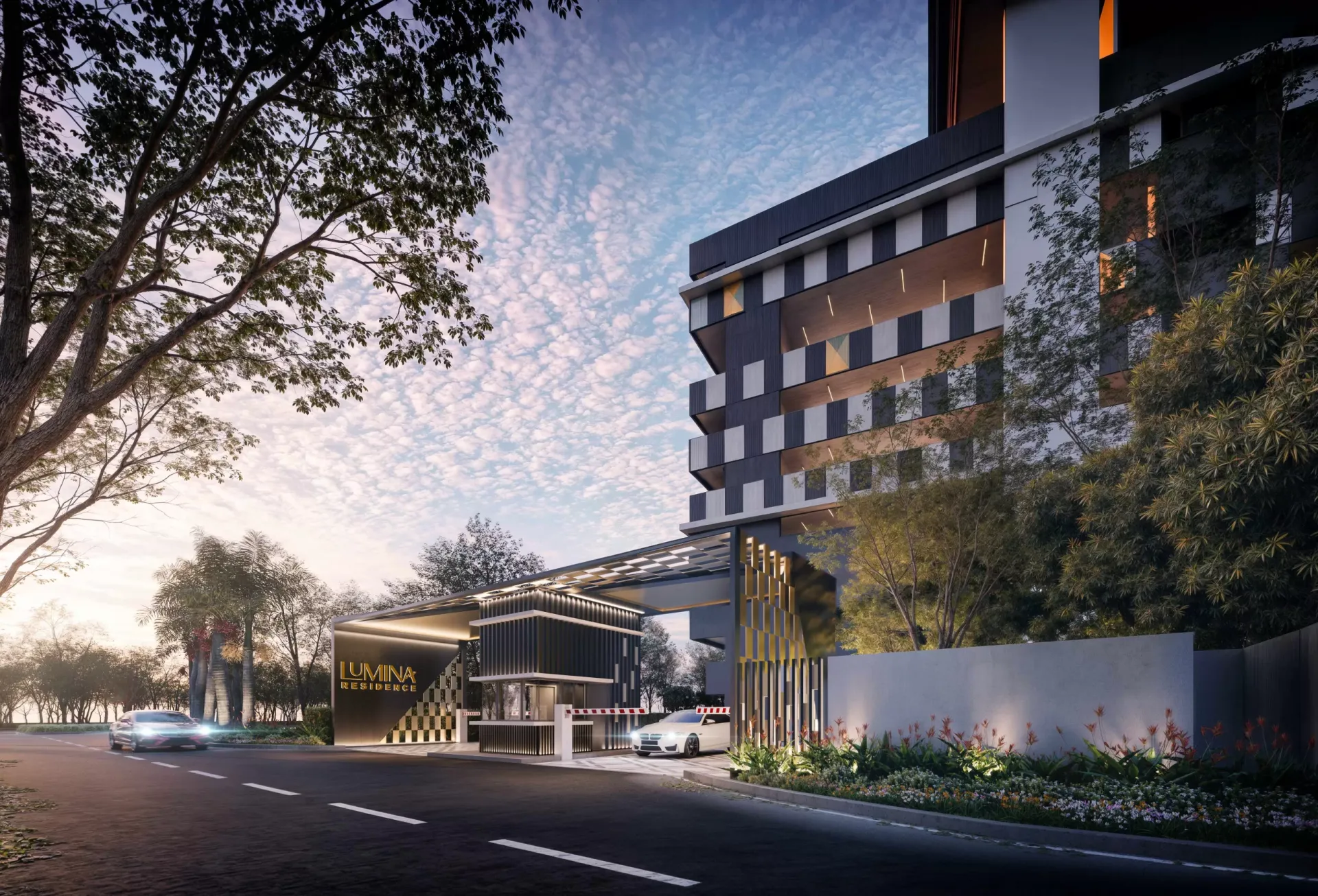 Lumina Residence grand entrance artist impression