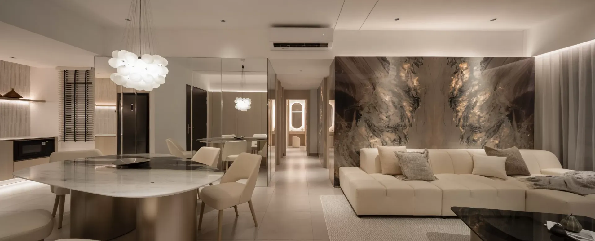 Lumina Residence spacious living and dining artist impression