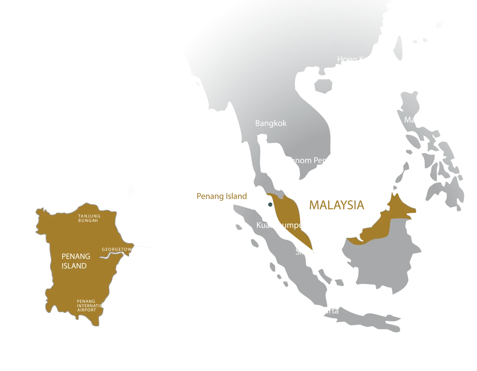 Official Lumina Residence location map showing Pykett Avenue and nearby Penang landmarks