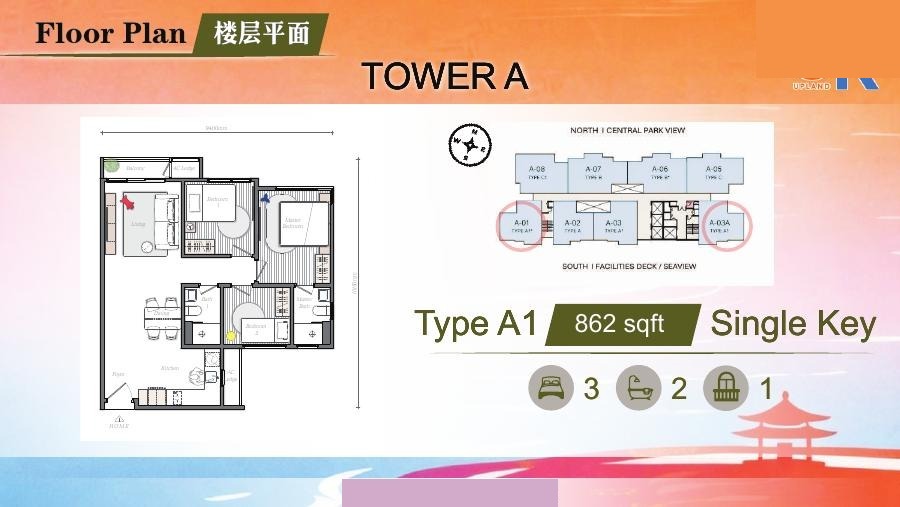 Mezon Tower A Type A1 official floor plan