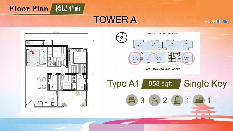 Mezon Tower A Type A1 Terrace official floor plan