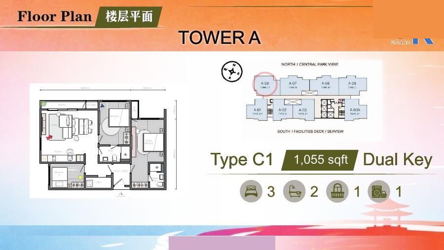 Mezon Tower A Type C1 official floor plan