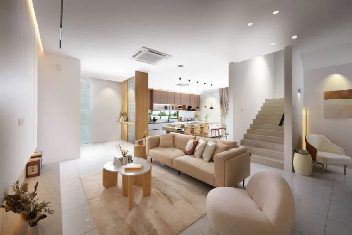 Residensi Merbok show-unit living and dining area