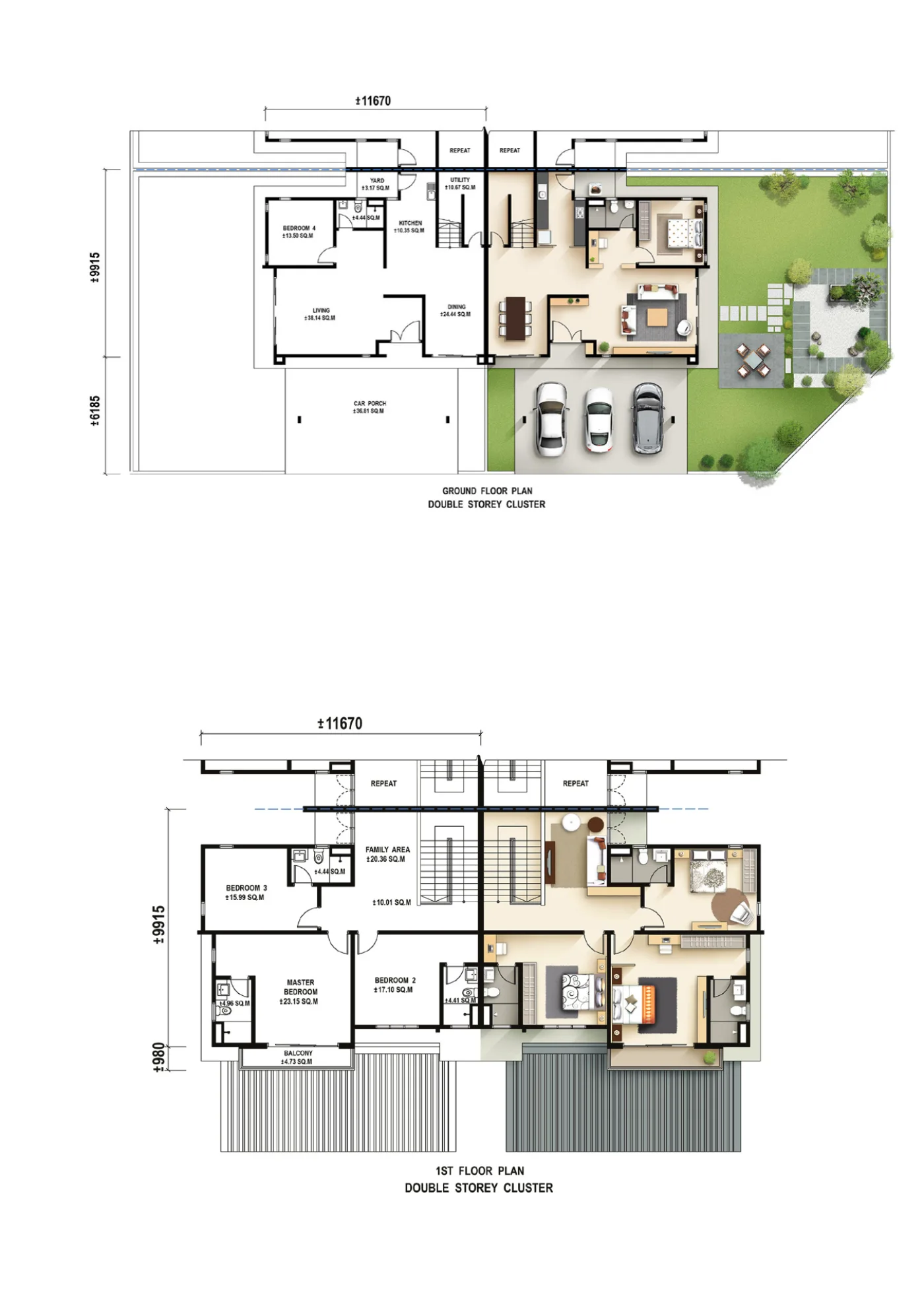 Official Viola cluster home ground and first floor plans