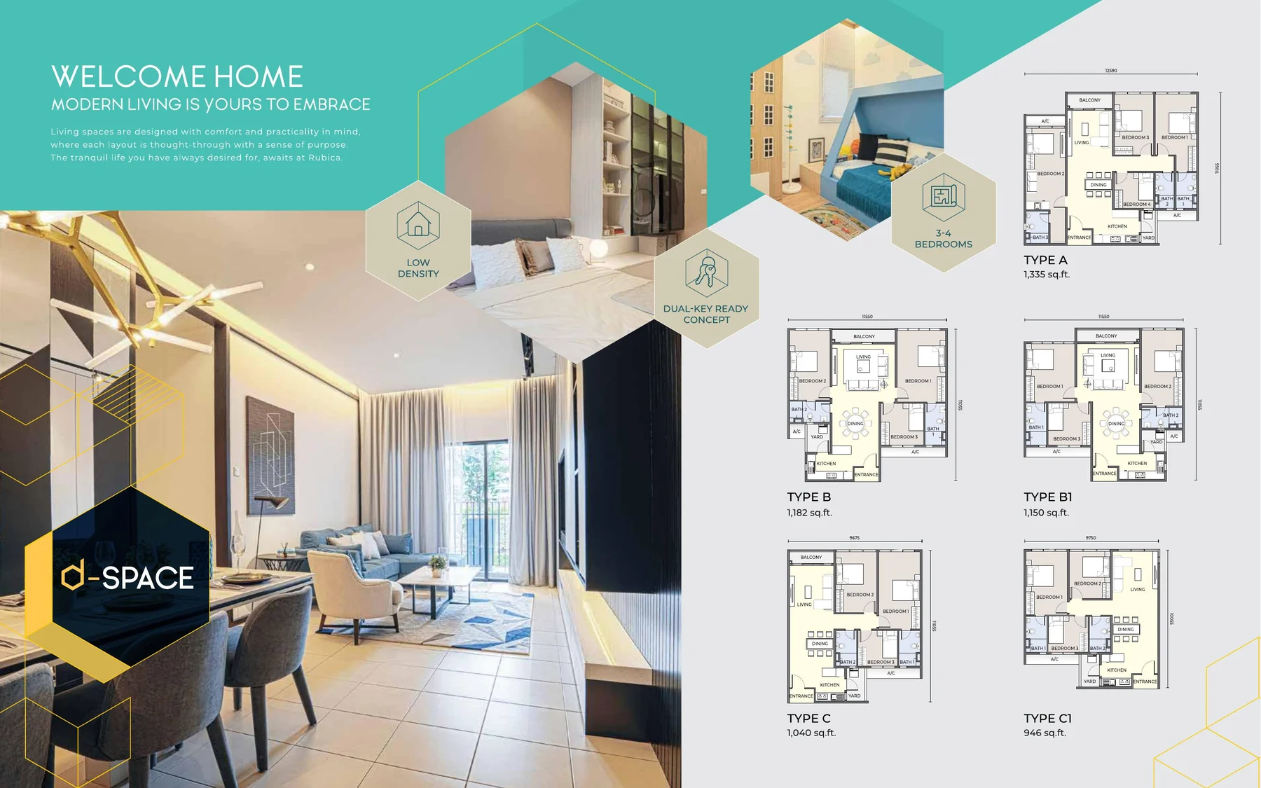 OSK Rubica brochure unit overview with interior impression and layout references
