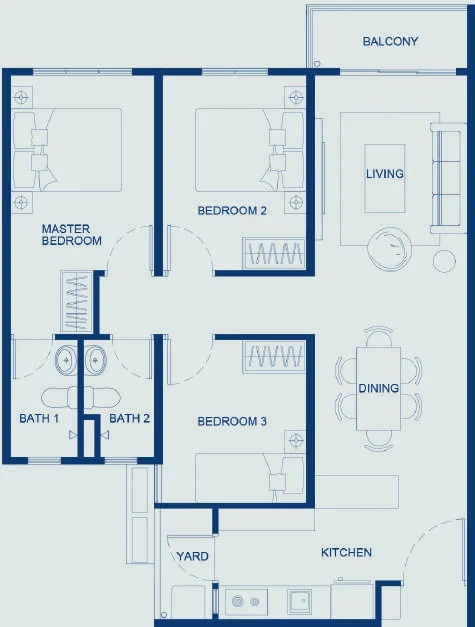 Official Sandville 850 sq.ft. home layout