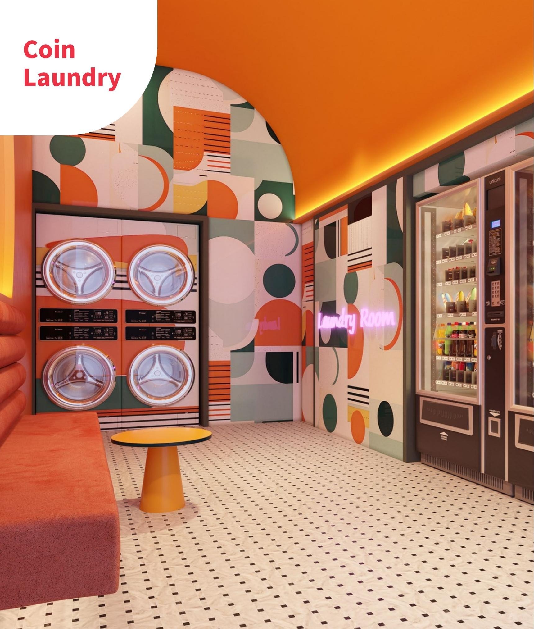 Seiras Residences coin laundry official-derived impression