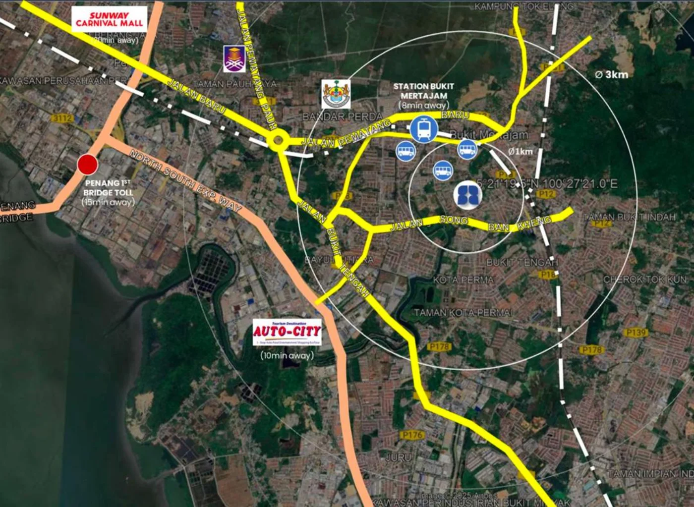 Sevora Residence Bukit Mertajam location map