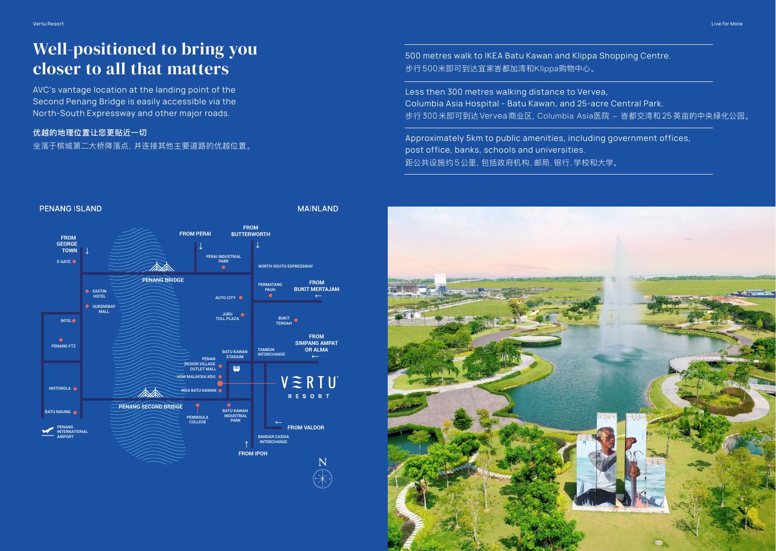 Official Vertu Resort location distance page